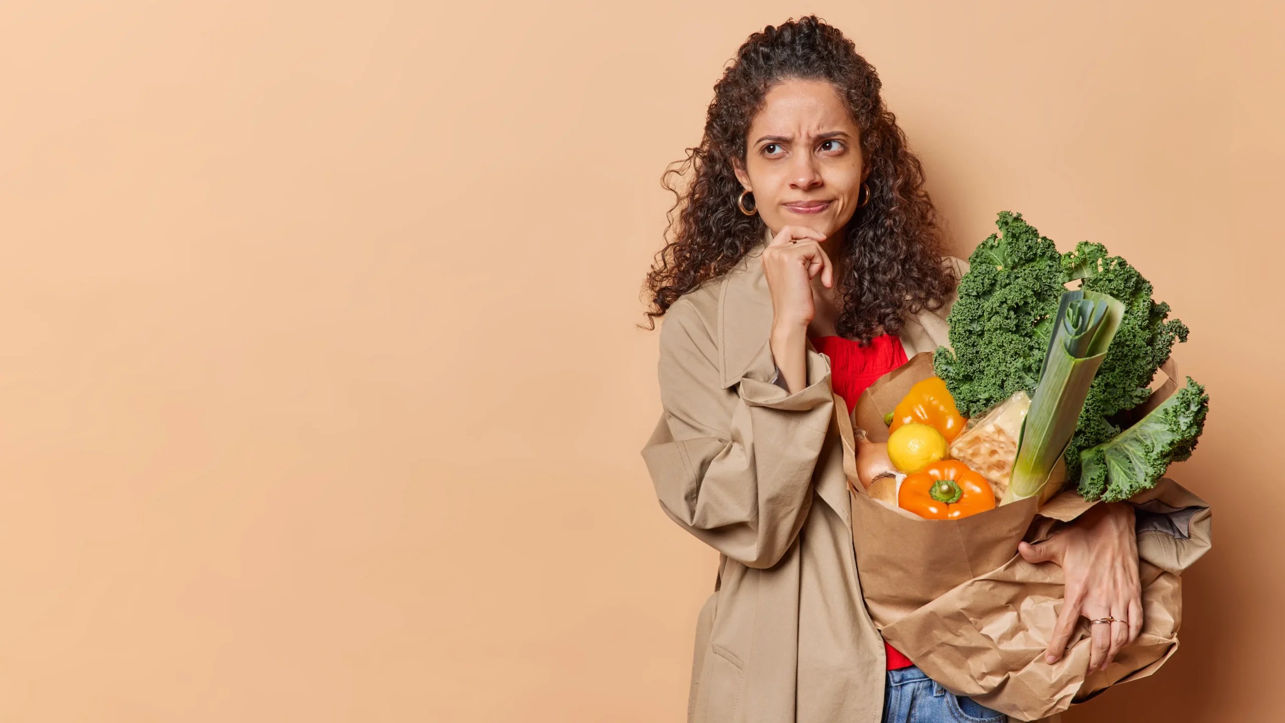 Woman choosing healthy vegetables