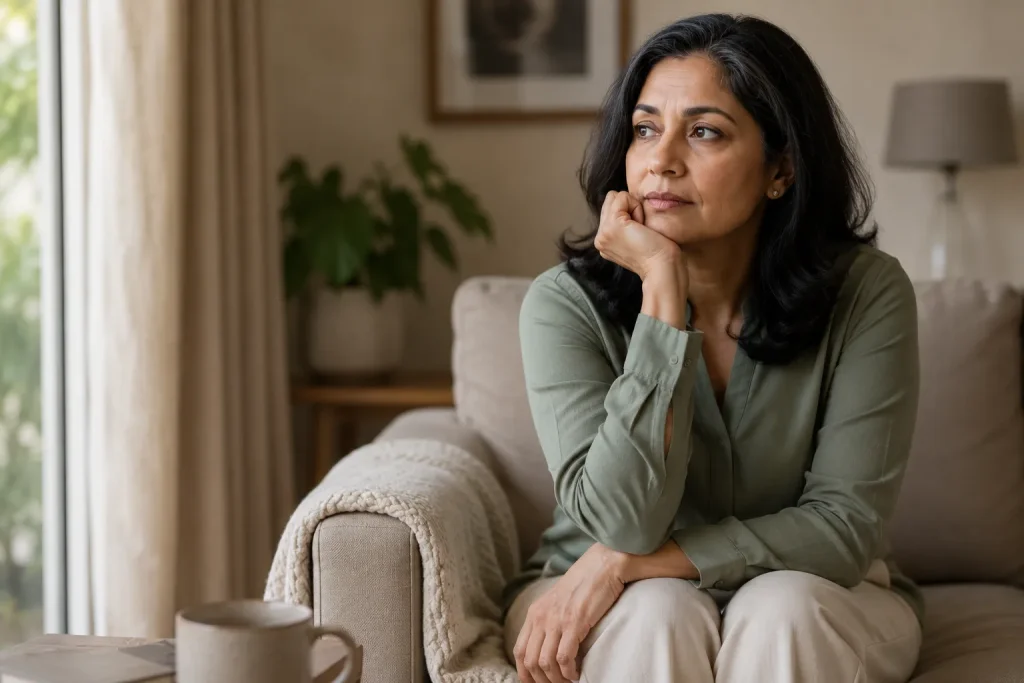 Fibroids after menopause bleeding in an Indian woman experiencing postmenopausal symptoms