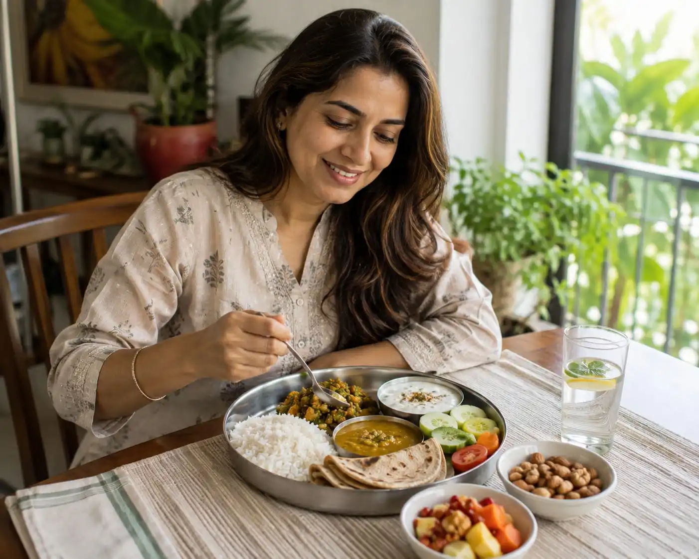 Best Foods for Menopause: Balanced Indian Plate for Midlife Nutrition